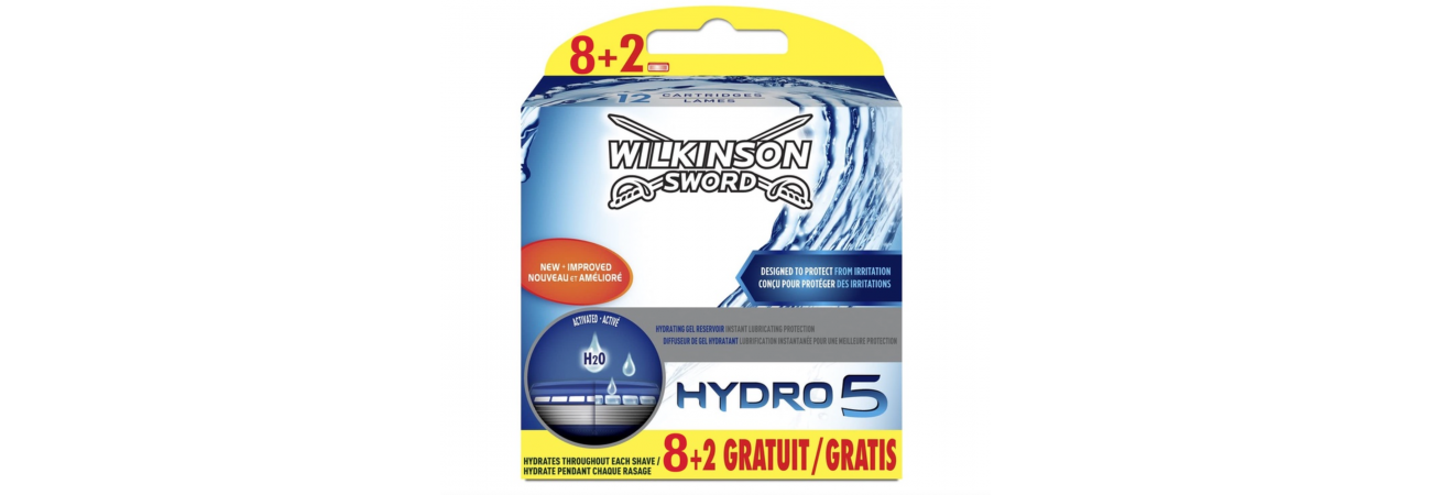 Сменные лезвия Wilkinson Sword Hydro 5 (8+2 картриджа)